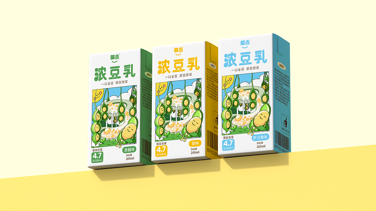 開鑫浓豆乳包装设计