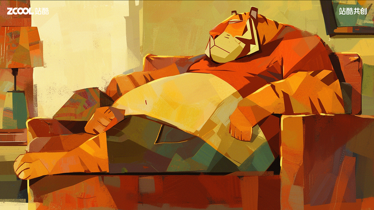 当动物遇上“躺平”（图ZMzY4NjY4MzIw） - 艺术插画 - 站酷设计师苏州_海管家原创素材 - 站酷ZCOOL