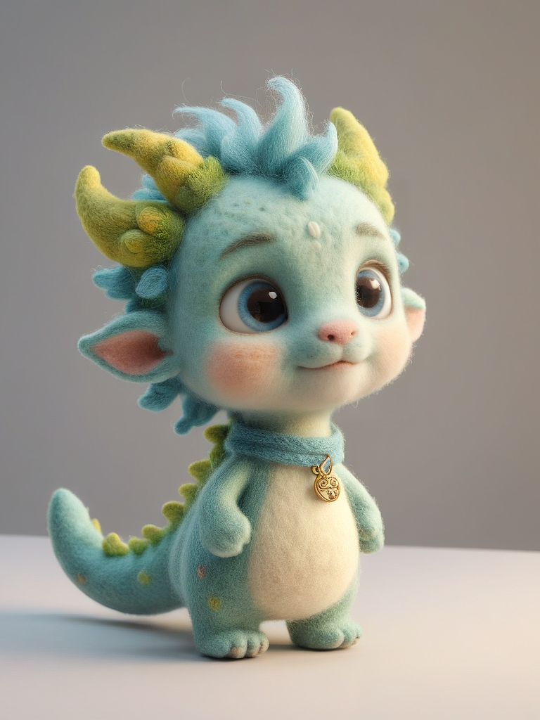 毛茸茸的龙宝宝～（图ZMzU4NDgyMTcy） - AI作品 - 站酷设计师明原创素材 - 站酷ZCOOL