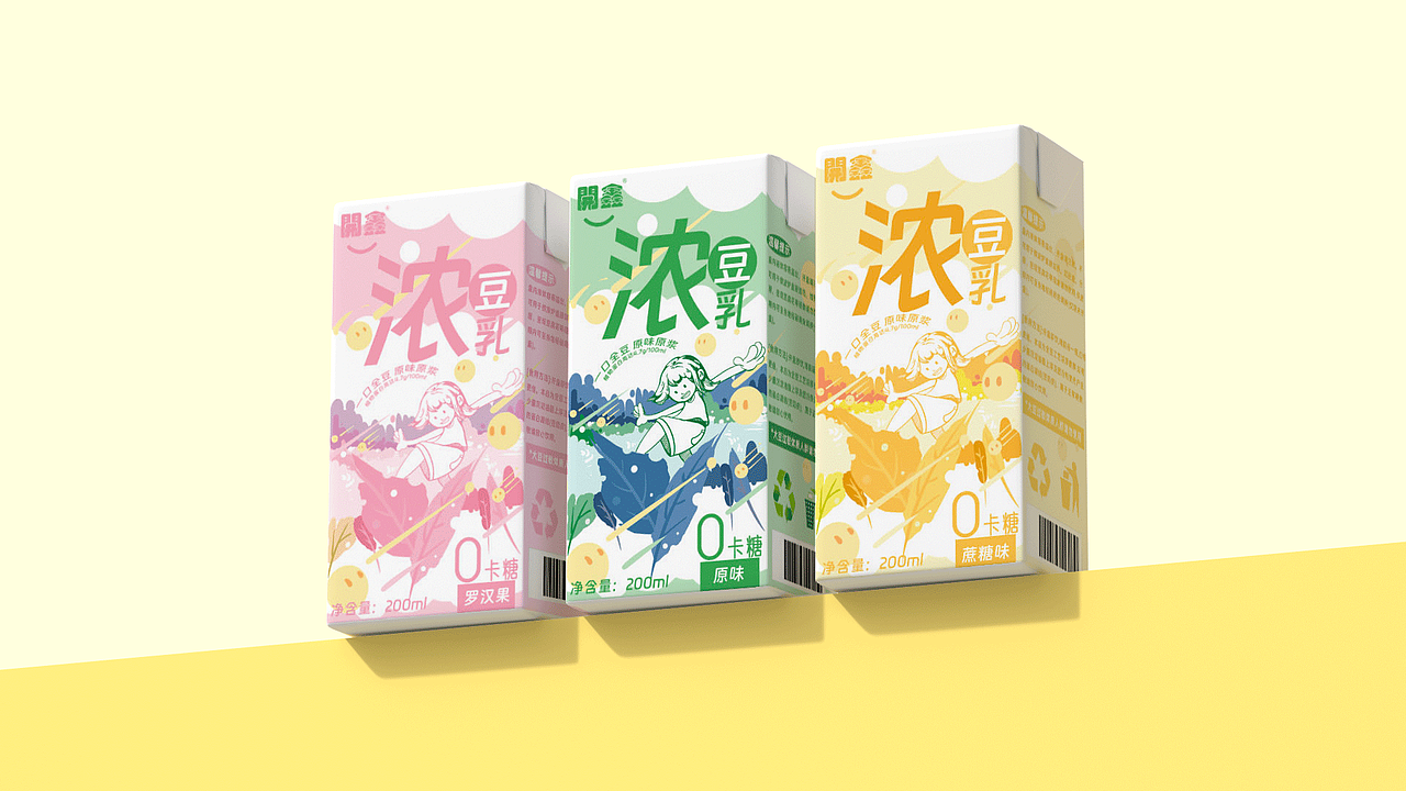 開鑫浓豆乳，原材料，无添加，健康看得见！