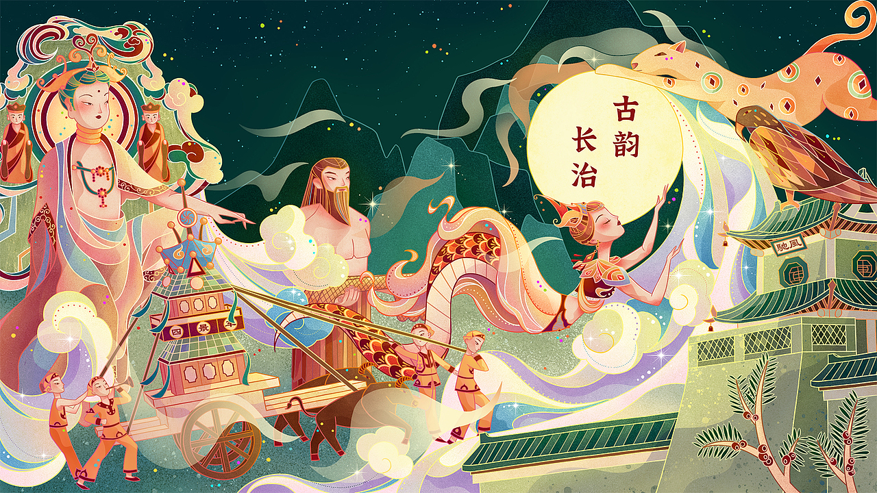 古韵长治--长治风物文创插画作品（图ZMzYxOTk0NDI0） - 其他 - 站酷设计师沫咕咕原创素材 - 站酷ZCOOL