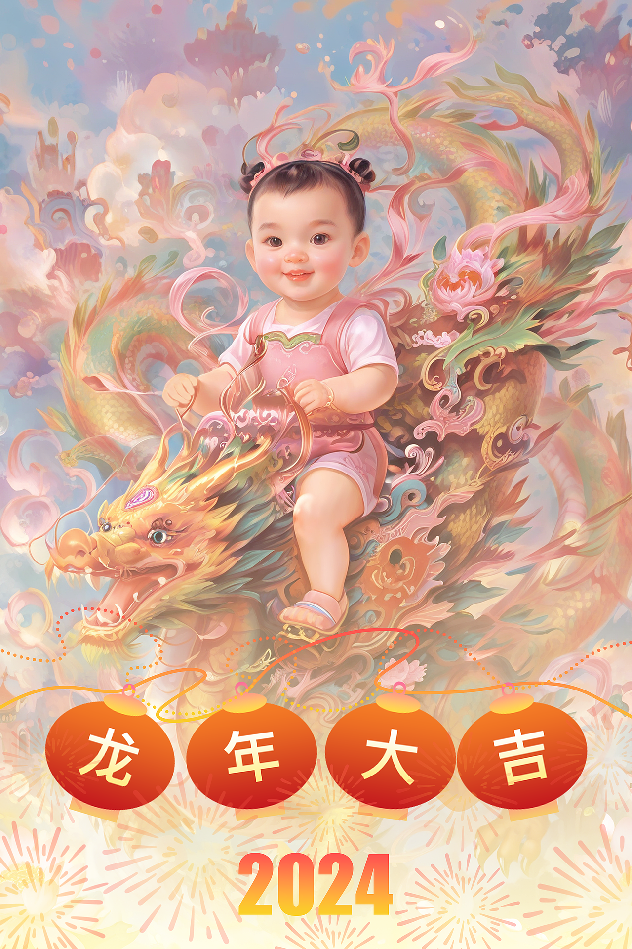 龙年守护神(图ZMzYwNTYzMjQw) - AI作品 - 站酷设计师棉棉的绘画原创素材 - 站酷ZCOOL