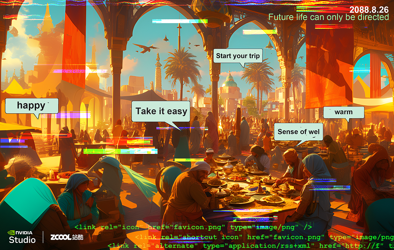 （未来旅游生活方向）坠入生活的美好（图ZMzY4MTAyNTYw） - AI作品 - 站酷设计师桂桂Jane原创素材 - 站酷ZCOOL