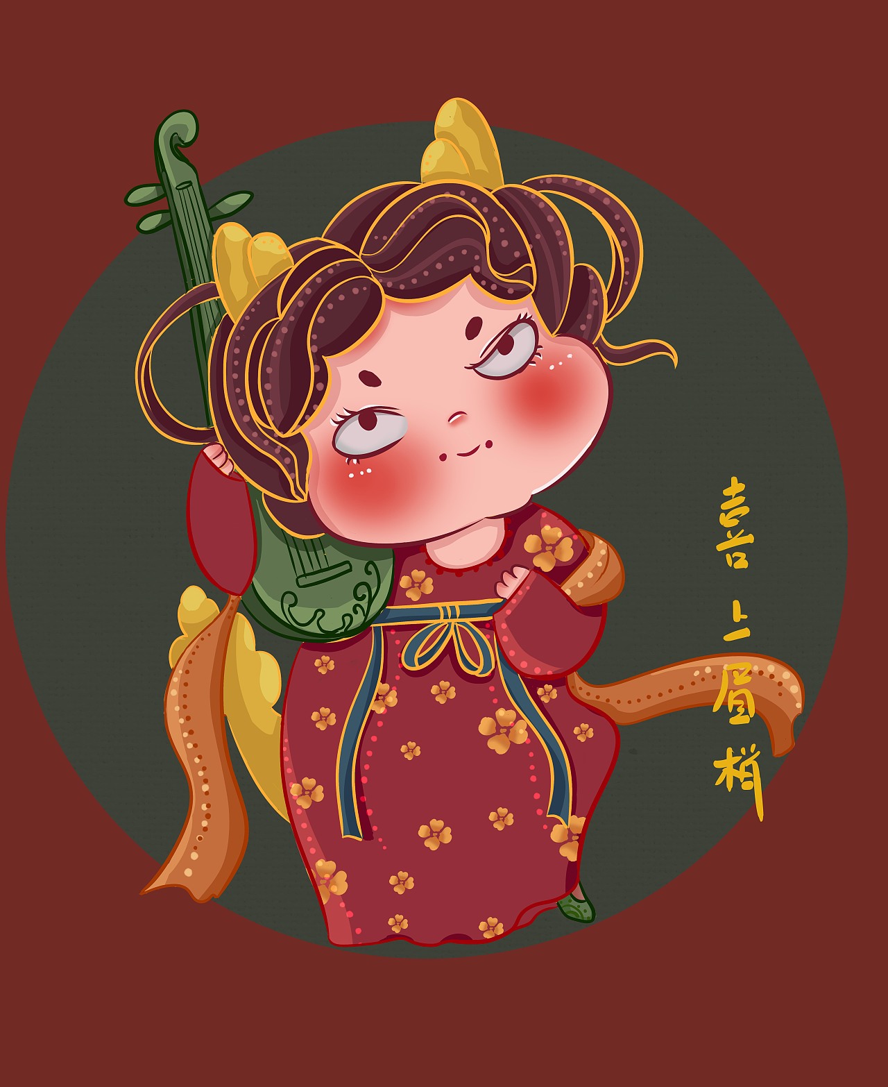 龙年ip 唐风小龙妹 瞪瞪（图ZMzUxMzI0MDY0） - IP形象 - 站酷设计师米山有鱼mi原创素材 - 站酷ZCOOL