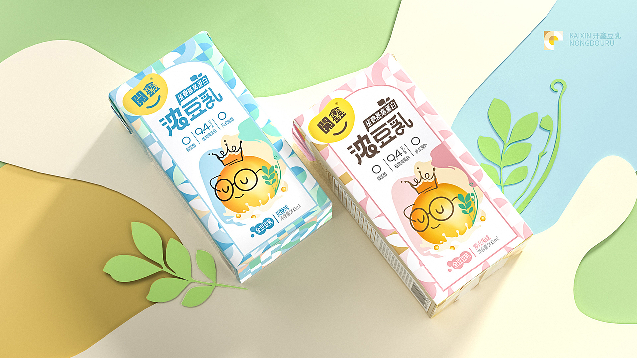 開鑫浓豆乳包装设计—豆浆包装设计 乳品饮品包装设计