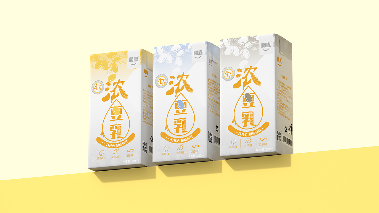 開鑫浓豆乳包装概念设计