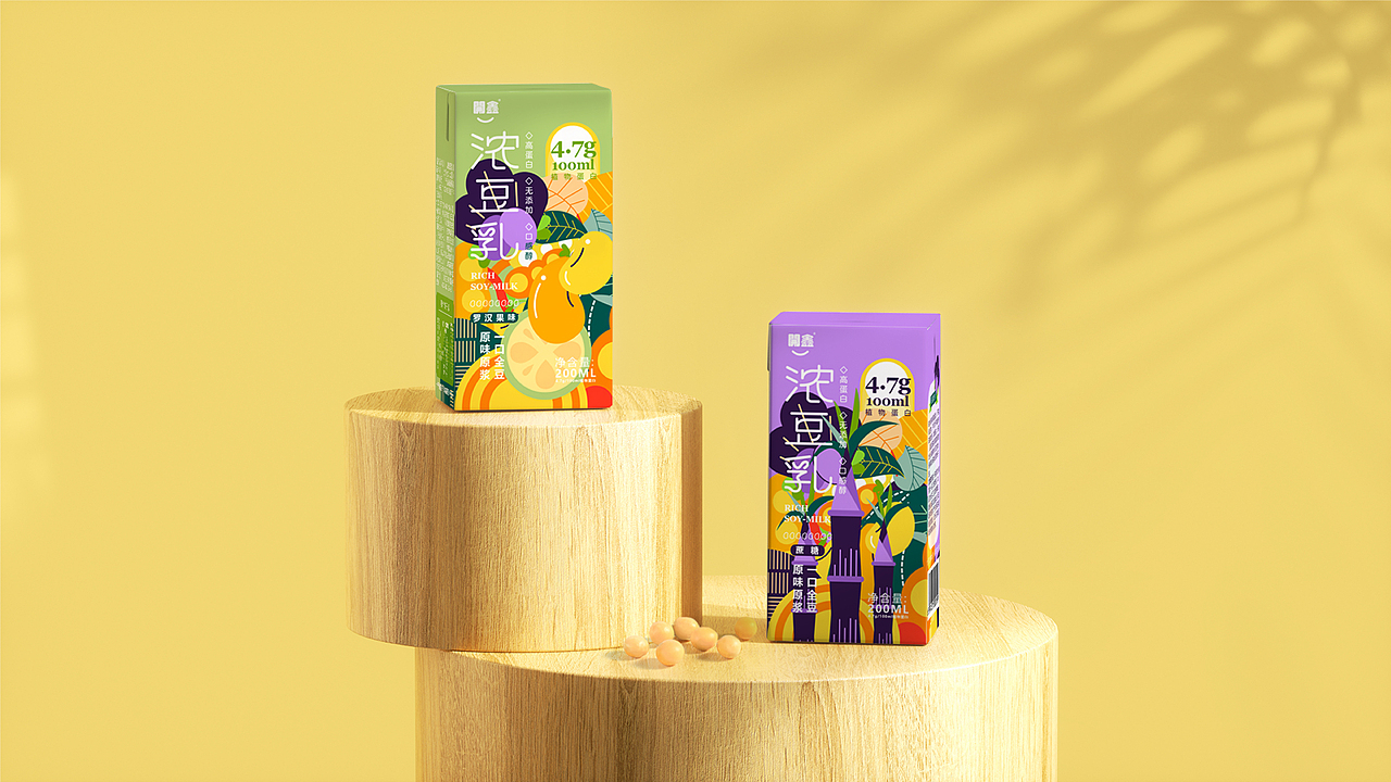 開鑫浓豆乳包装设计丨大自然的馈赠