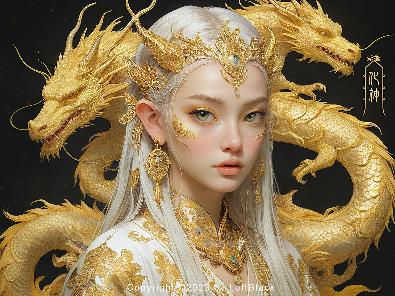 灵龙女修(图ZMzU5NTg1MTI0) - AI作品 - 站酷设计师LeftB原创素材 - 站酷ZCOOL
