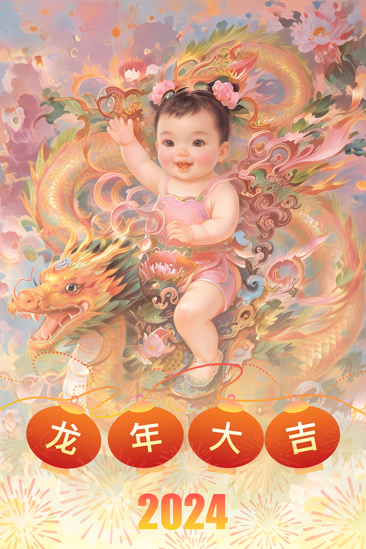 龙年守护神(图ZMzYwNTYzMjA4) - AI作品 - 站酷设计师棉棉的绘画原创素材 - 站酷ZCOOL