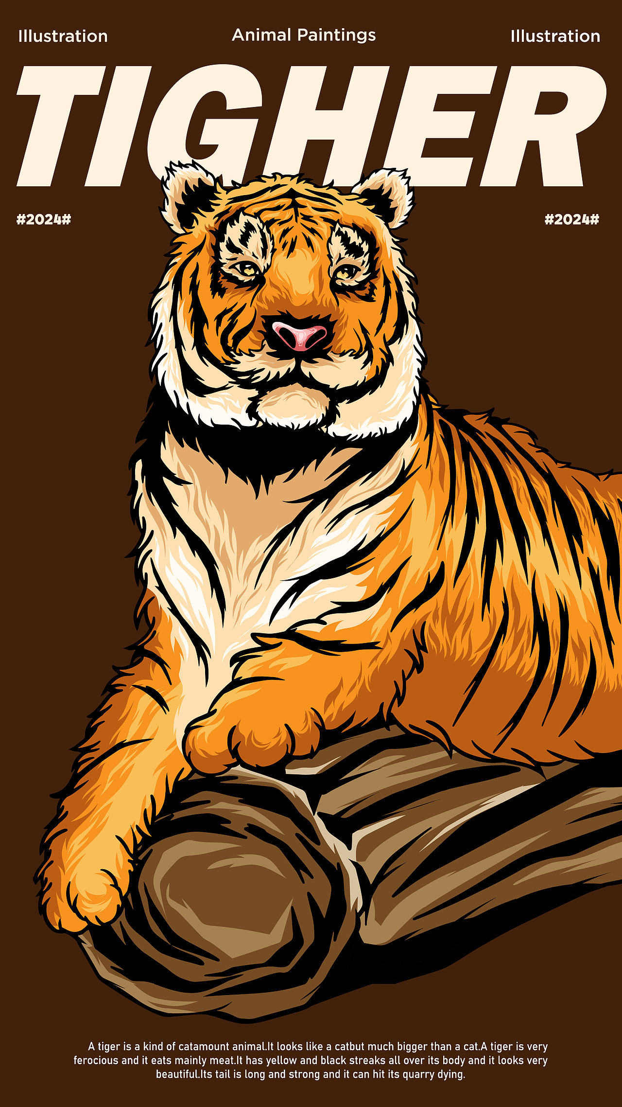 珍稀野生动物-虎（图ZMzY1Mzg3Mjc2） - 艺术插画 - 站酷设计师Lynn_琳琳子原创素材 - 站酷ZCOOL