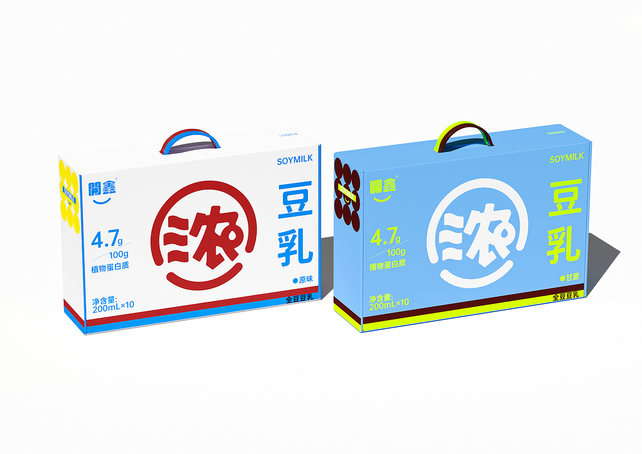 開鑫浓豆乳品牌包装设计｜用超级符号建立包装系统（图ZMzUyMDg4OTQ4） - 包装 - 站酷设计师造物起异包装设计原创素材 - 站酷ZCOOL