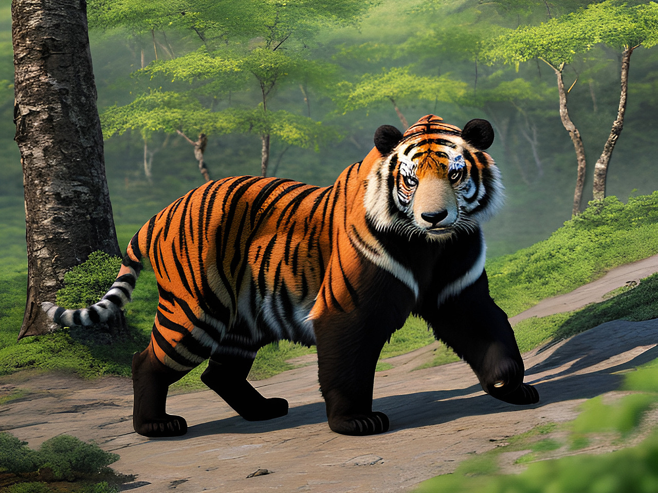 AI 人工智能生成 长白山地方特色 顶流动物园里的动物形象插画与故事分享（图ZMzcwNTUzMjgw） - 海报 - 站酷设计师未来之王原创素材 - 站酷ZCOOL