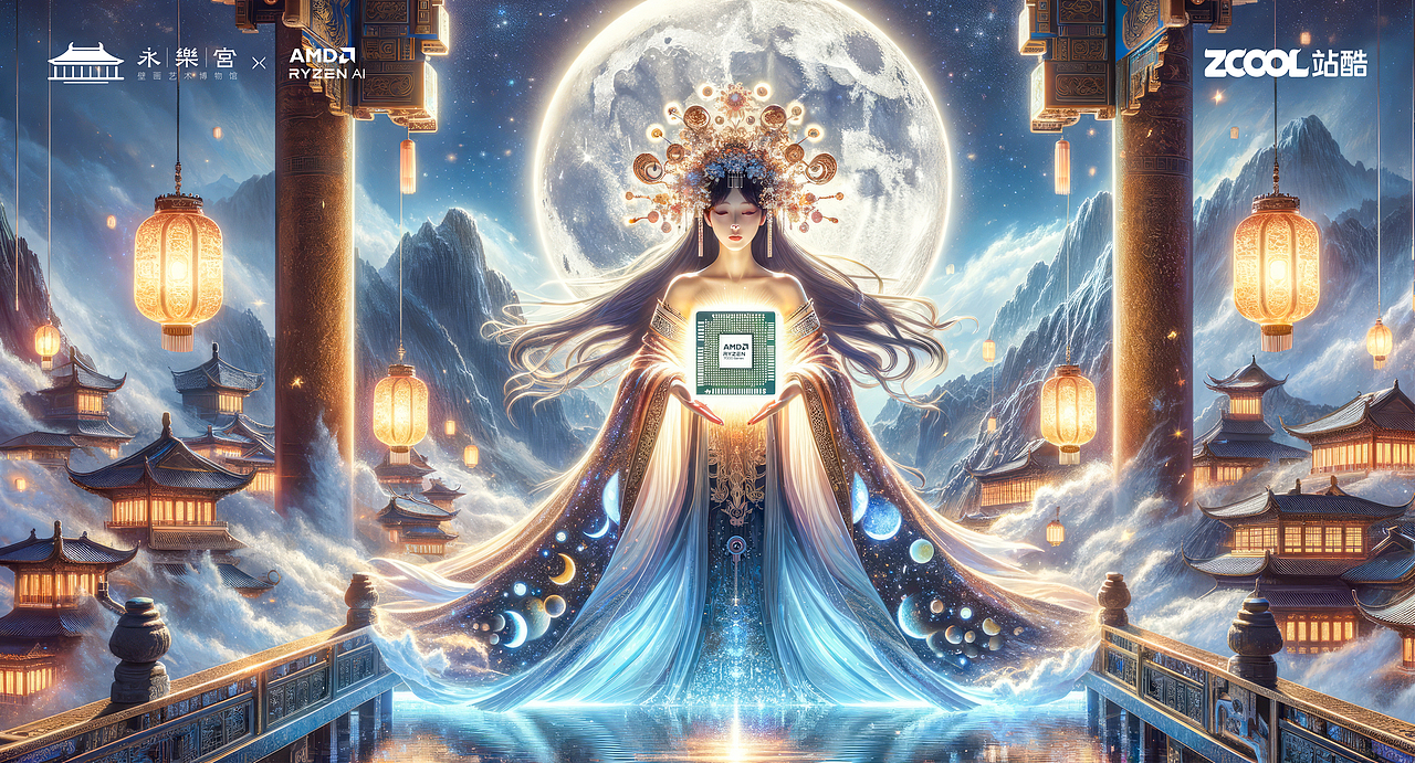 数字仙境：AMD与永乐宫共绘科技神话！（图ZMzU4NzYyMDAw） - AI作品 - 站酷设计师不耳创意设计原创素材 - 站酷ZCOOL