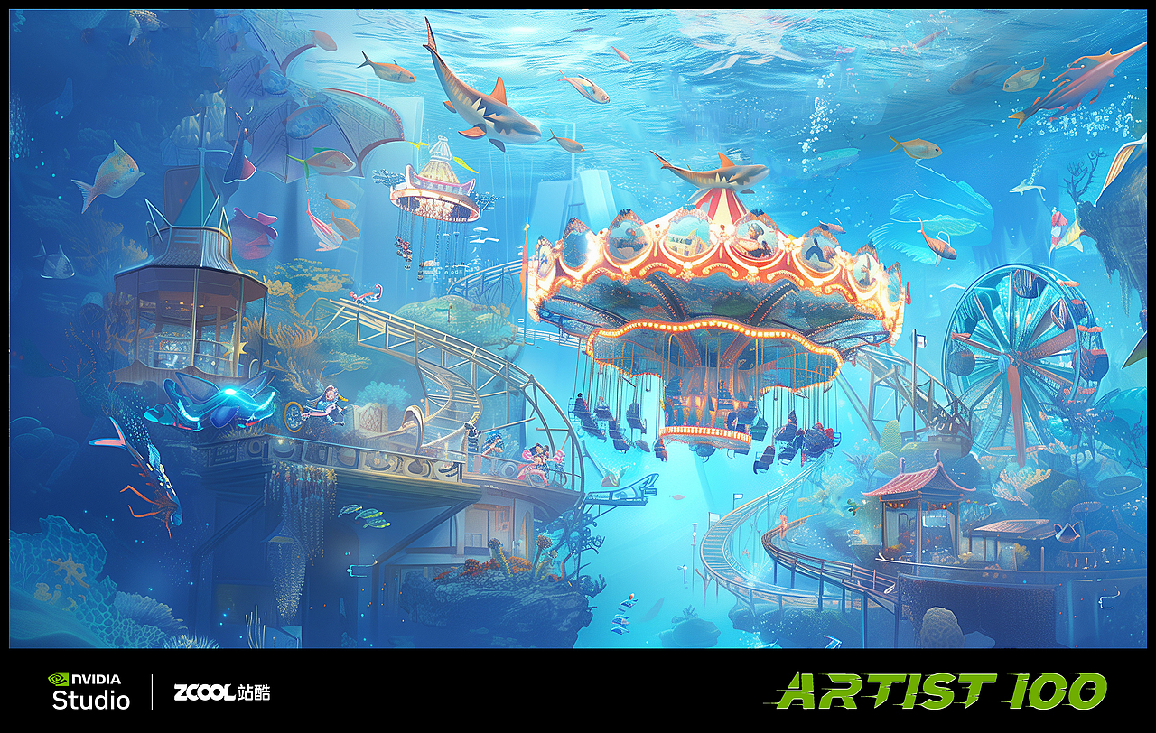 海中之城（图ZMzY4MDcyMTI4） - AI作品 - 站酷设计师惗惗小Z原创素材 - 站酷ZCOOL