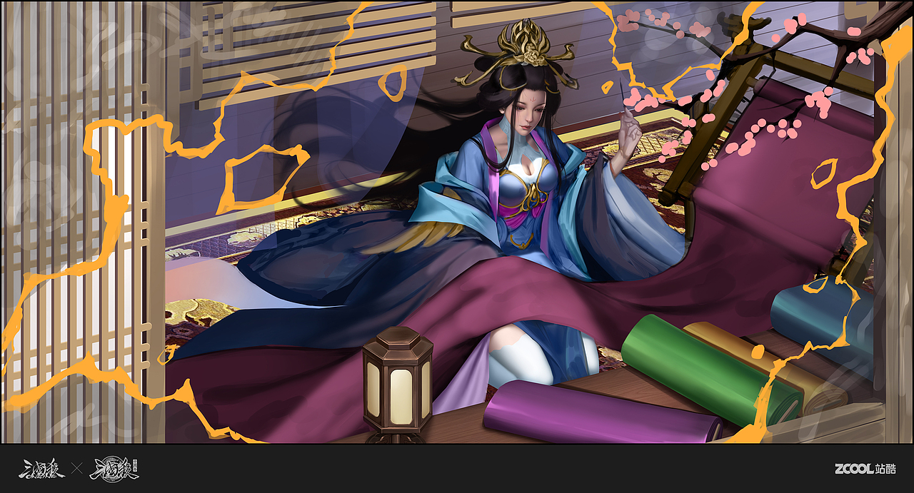 蜀绣薛灵芸（图ZMzQ4MDQzNTg0） - 概念设定 - 站酷设计师我怕风浪大原创素材 - 站酷ZCOOL