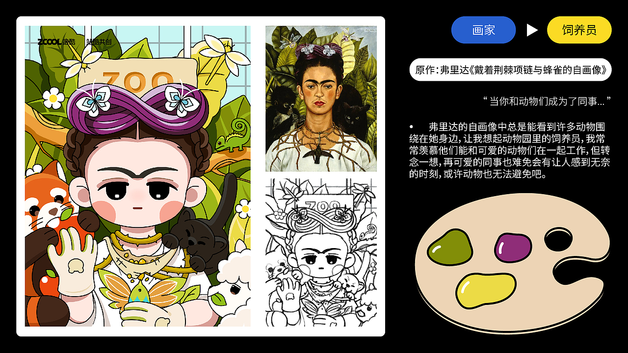 世界名画二创——名画2023（图ZMzQ0MTA3NjY0） - 艺术插画 - 站酷设计师一棵秋葵原创素材 - 站酷ZCOOL