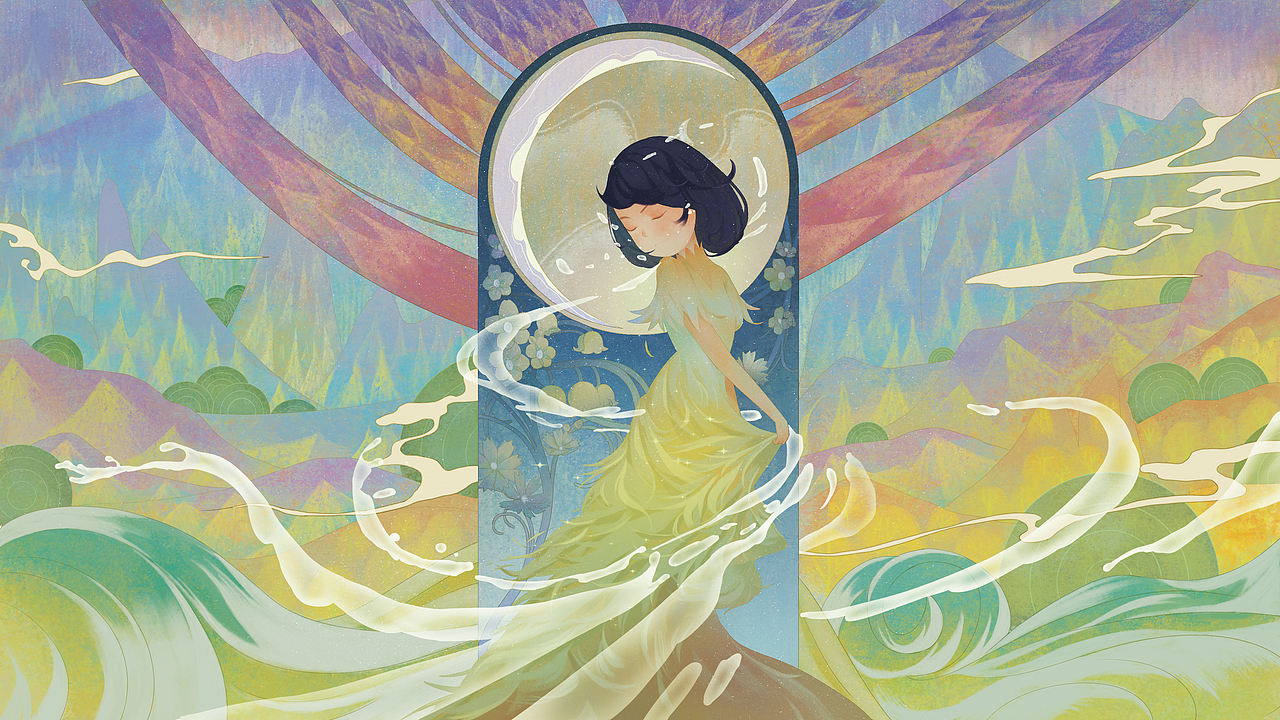 《山川之大，起舞而生》（图ZMzUxNDQzMjc2） - 商业插画 - 站酷设计师夏速下原创素材 - 站酷ZCOOL