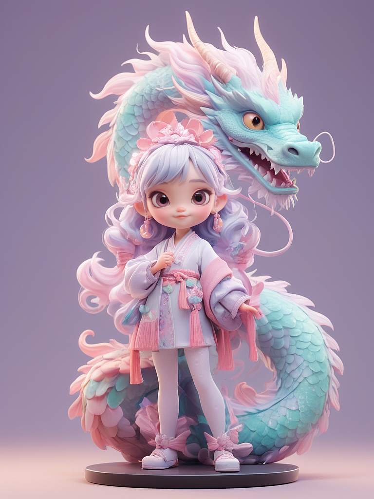 东方禅意龙年模型设计