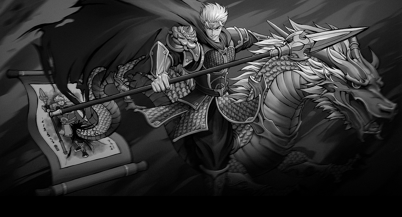 三国杀【一将成名-国潮典韵】武门神-神赵云（图ZMzQ4MzgxNzY4） - 概念设定 - 站酷设计师咪咔哩咔原创素材 - 站酷ZCOOL