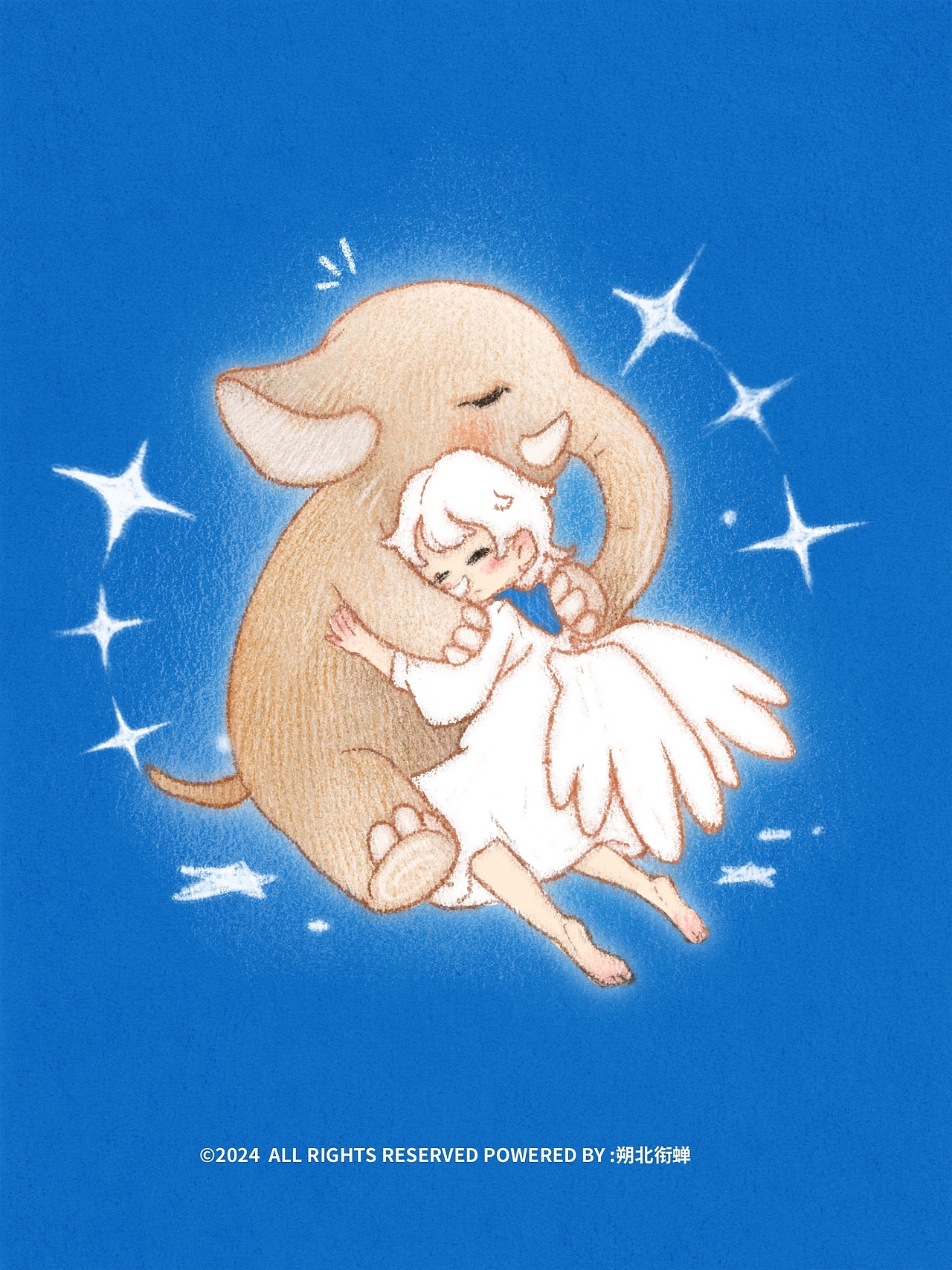 治愈插画丨拥抱珍稀动物（图ZMzY1NDMyODUy） - 艺术插画 - 站酷设计师朔北衔蝉原创素材 - 站酷ZCOOL