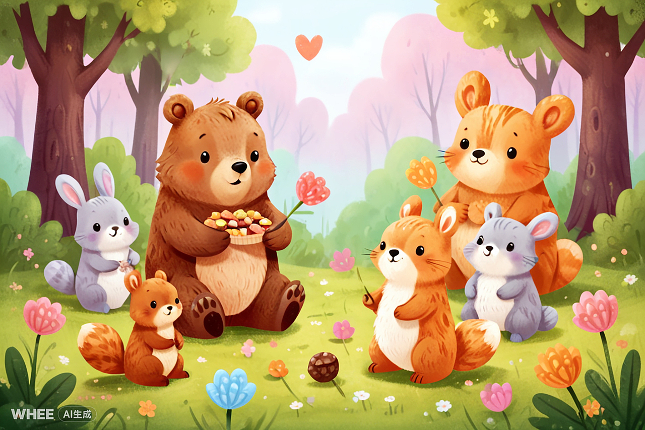 小熊的甜蜜梦境（图ZMzcwMDcwMzA4） - AI作品 - 站酷设计师美聪的猫原创素材 - 站酷ZCOOL