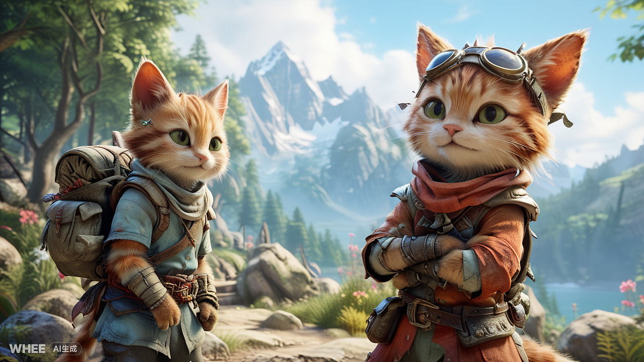 穿靴子的猫寻找真相之旅（图ZMzcwMTQxNDY0） - AI作品 - 站酷设计师温陆星原创素材 - 站酷ZCOOL