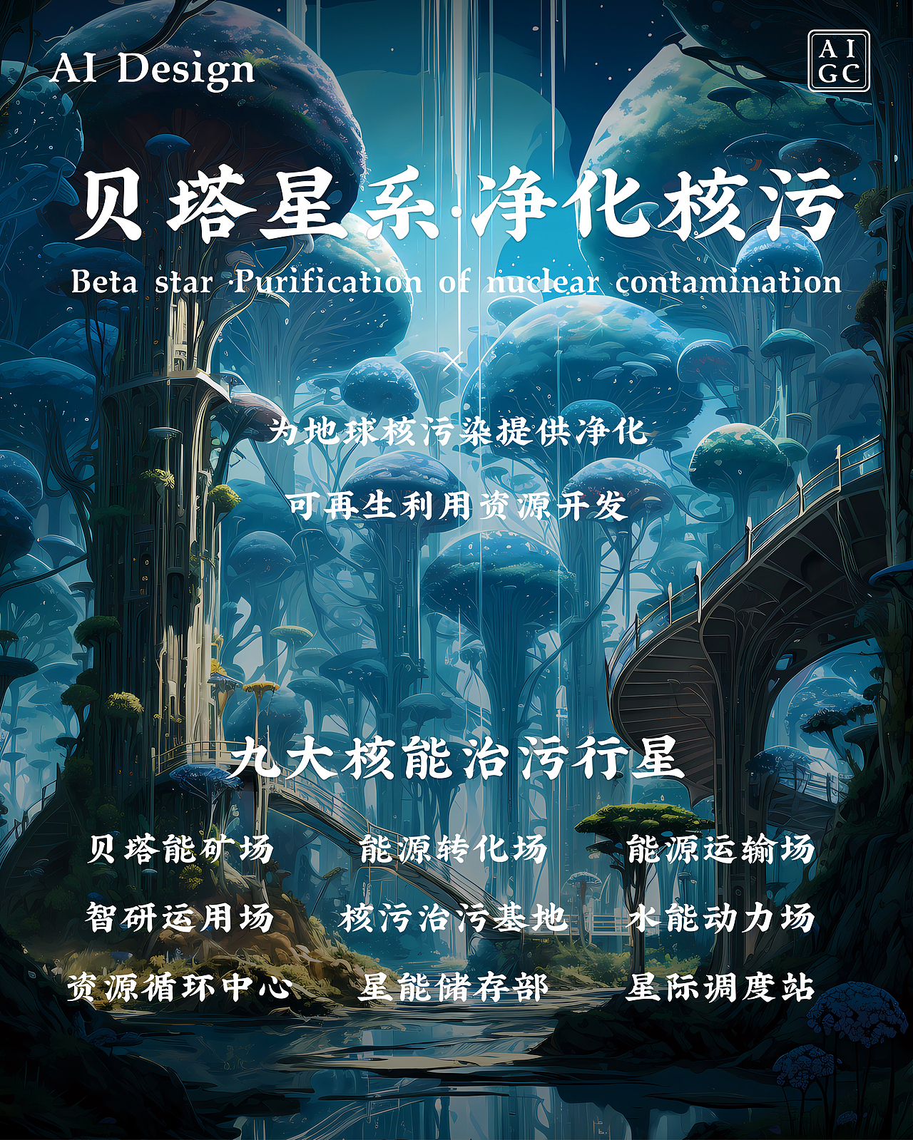 贝塔星系 净化核污（图ZMzU1ODgzOTI4） - AI作品 - 站酷设计师朱宁浙原创素材 - 站酷ZCOOL