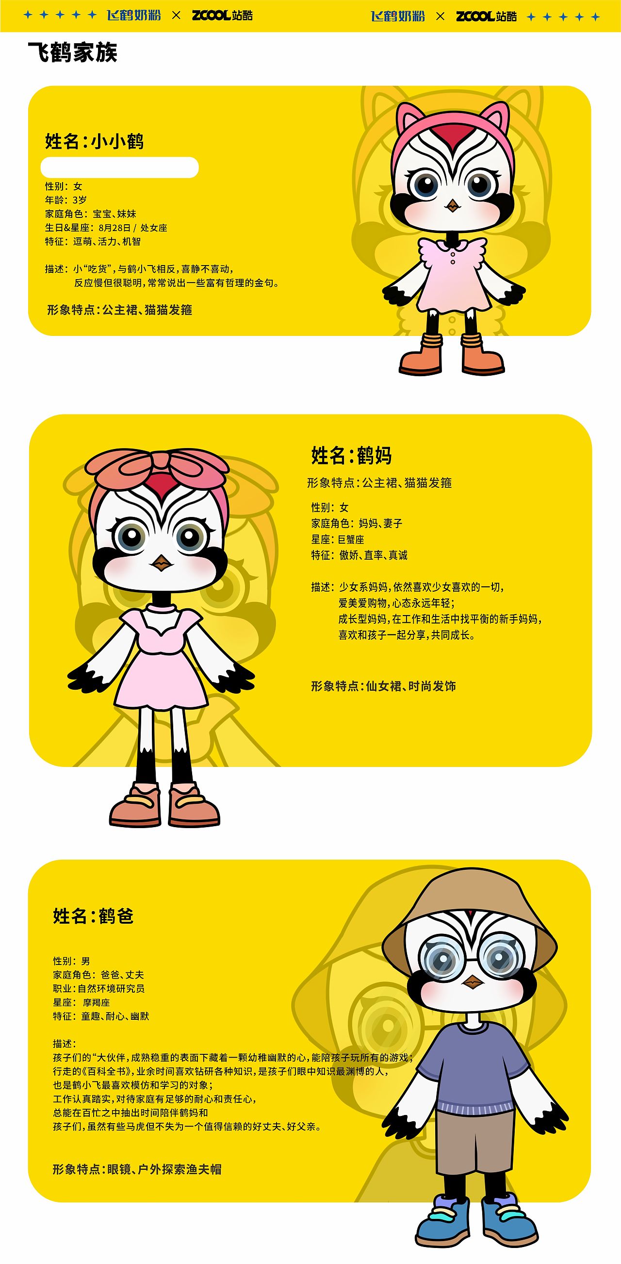 飞鹤家族IP形象---飞鹤family