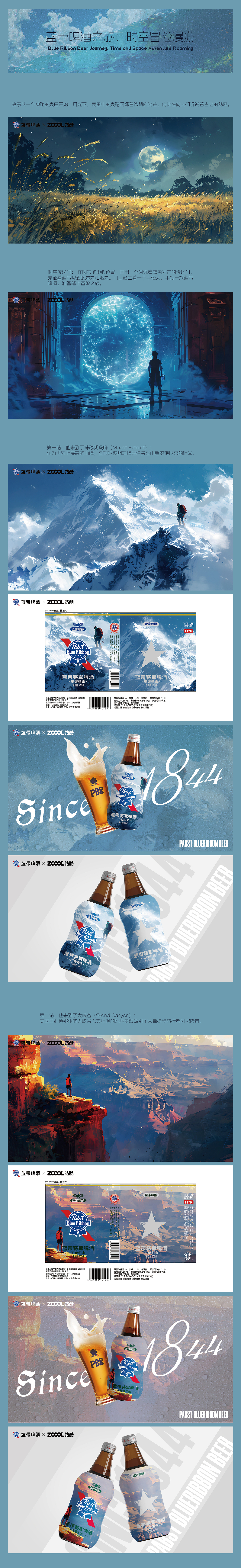 蓝带啤酒之旅:时空冒险漫游(图ZMzcxMDI2NjI0) - 包装 - 站酷设计师麻寺田原创素材 - 站酷ZCOOL