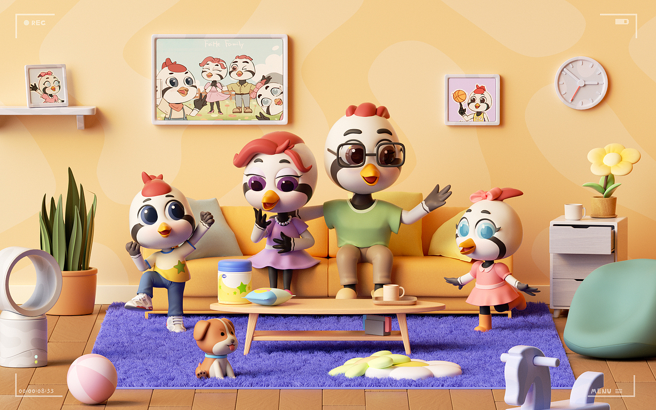 飞鹤家族ip形象设计