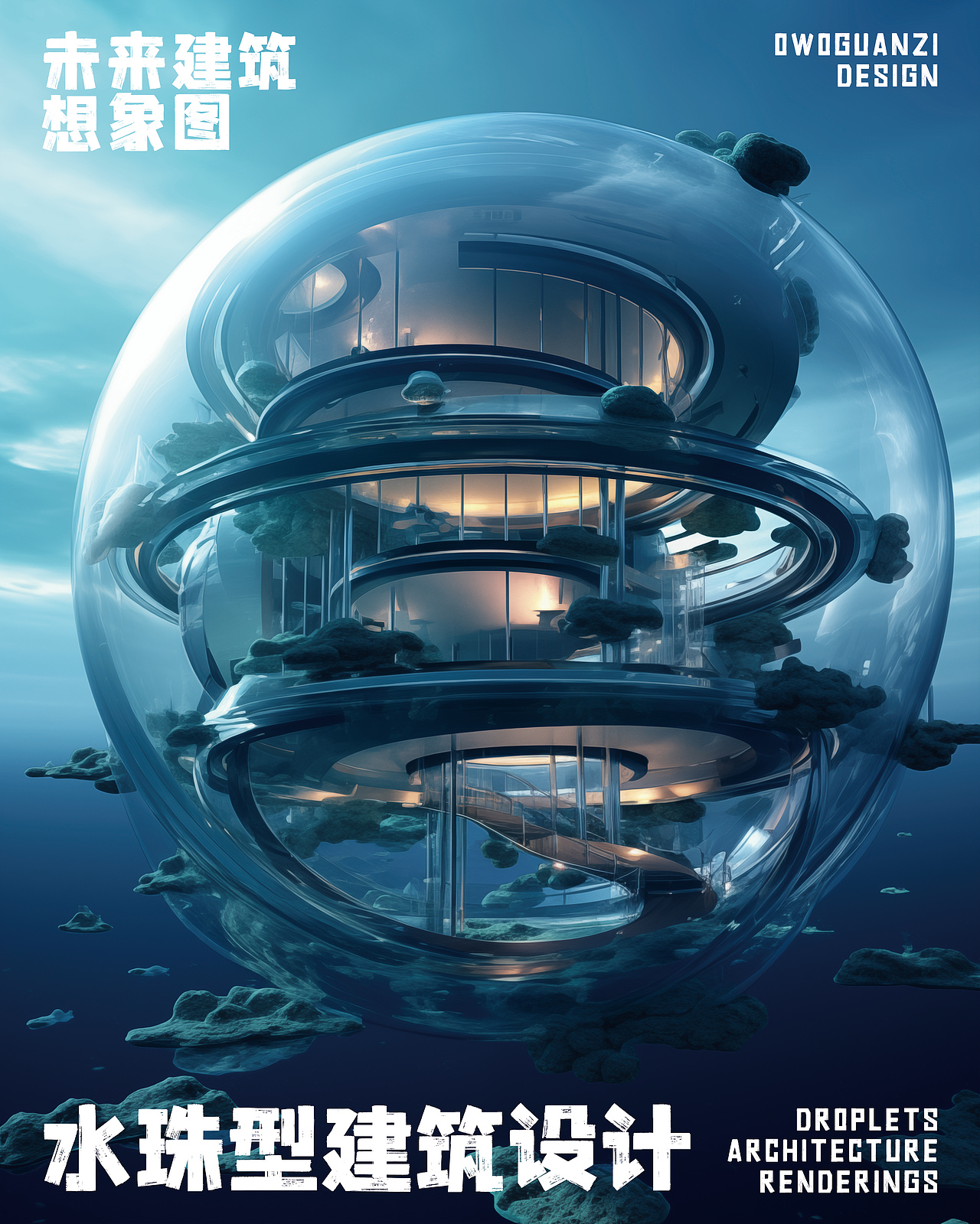 水珠，玻璃，水母，未来建筑（图ZMzU1ODUzNDQ0） - 其他空间 - 站酷设计师玻璃罐子owo原创素材 - 站酷ZCOOL