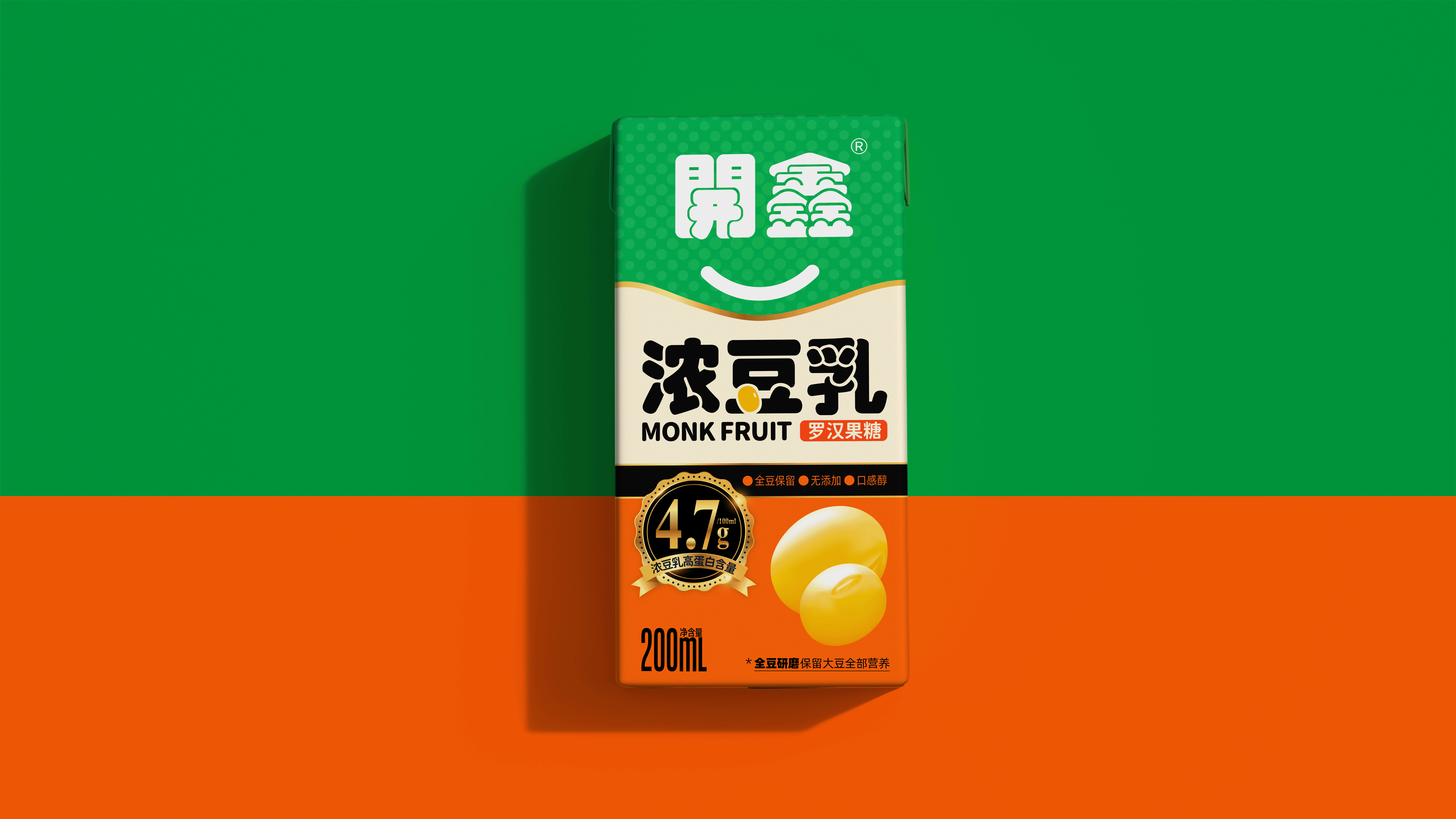 “豆”选開鑫☉“豆”是好豆 | 開鑫浓豆乳包装设计