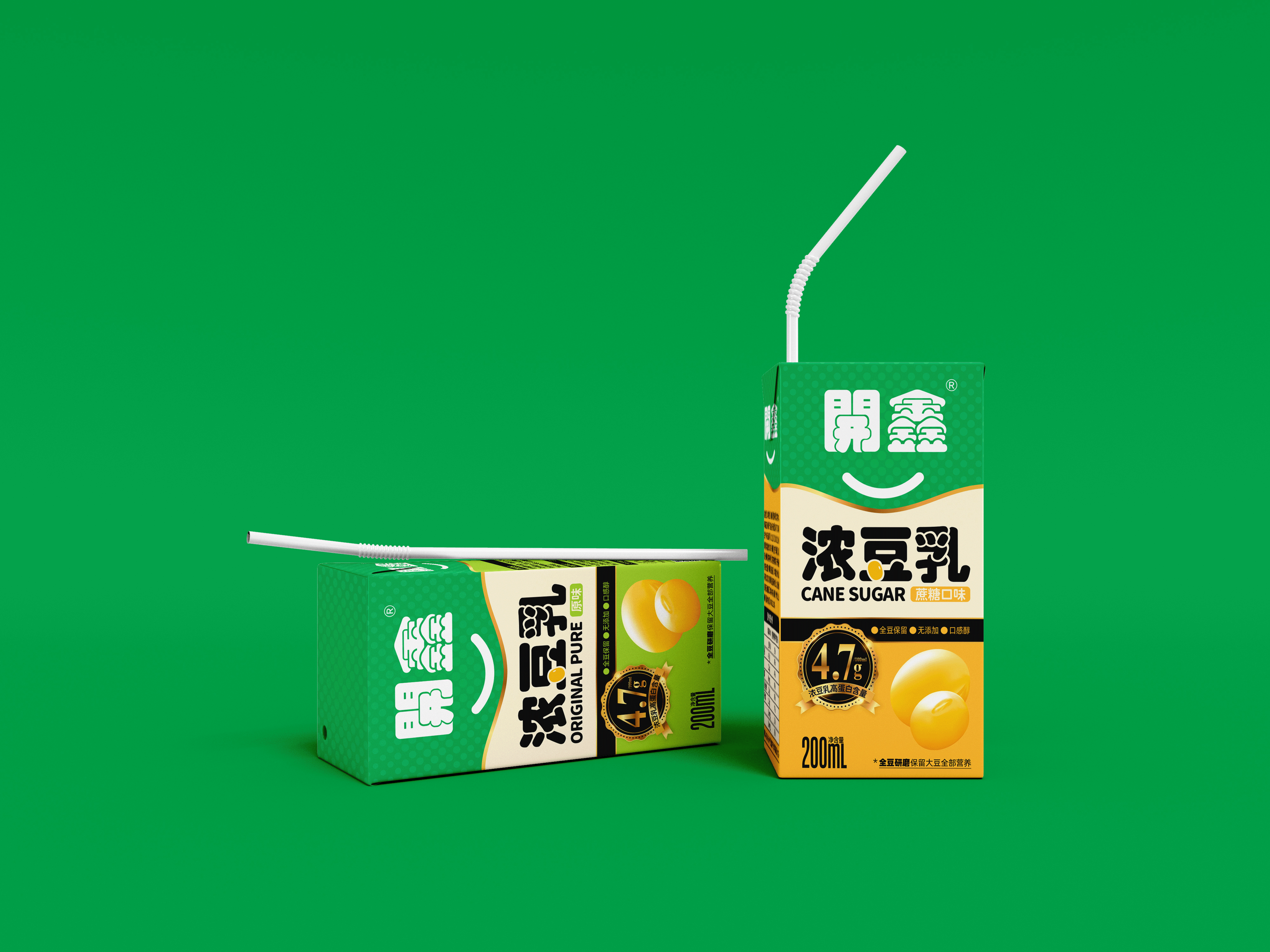“豆”选開鑫☉“豆”是好豆 | 開鑫浓豆乳包装设计(图ZMzUyMTgyNzY0) - 包装 - 站酷设计师sunnytina001原创素材 - 站酷ZCOOL