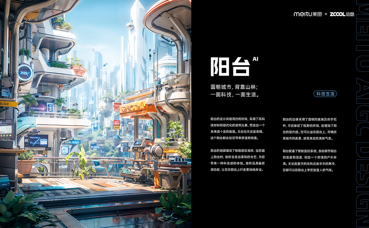 一面科技，一面生活（图ZMzU1OTE4MDAw） - 其他空间 - 站酷设计师刘大鱼AI原创素材 - 站酷ZCOOL