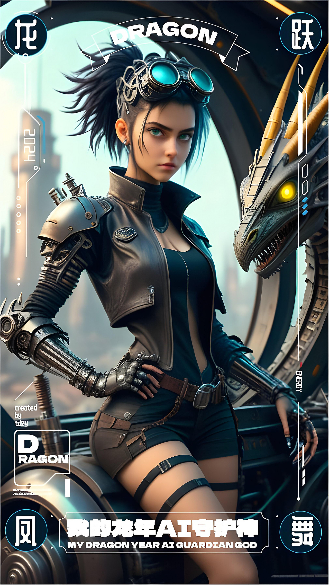 AI龙朋克（图ZMzYwNjA0MTgw） - AI作品 - 站酷设计师tdzy原创素材 - 站酷ZCOOL