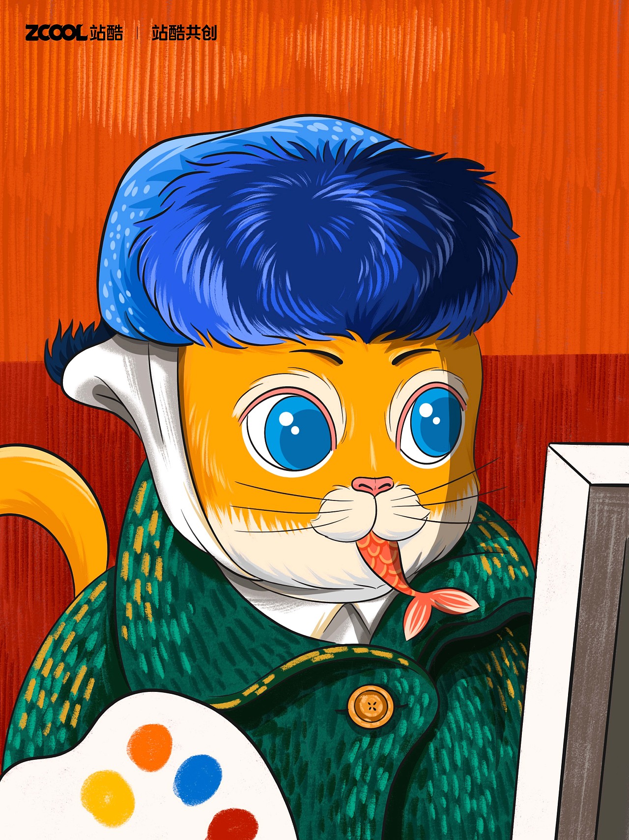 世界名画100｜清喵艺术博物馆（图ZMzQxNjEyMjA0） - 艺术插画 - 站酷设计师清喵原创素材 - 站酷ZCOOL