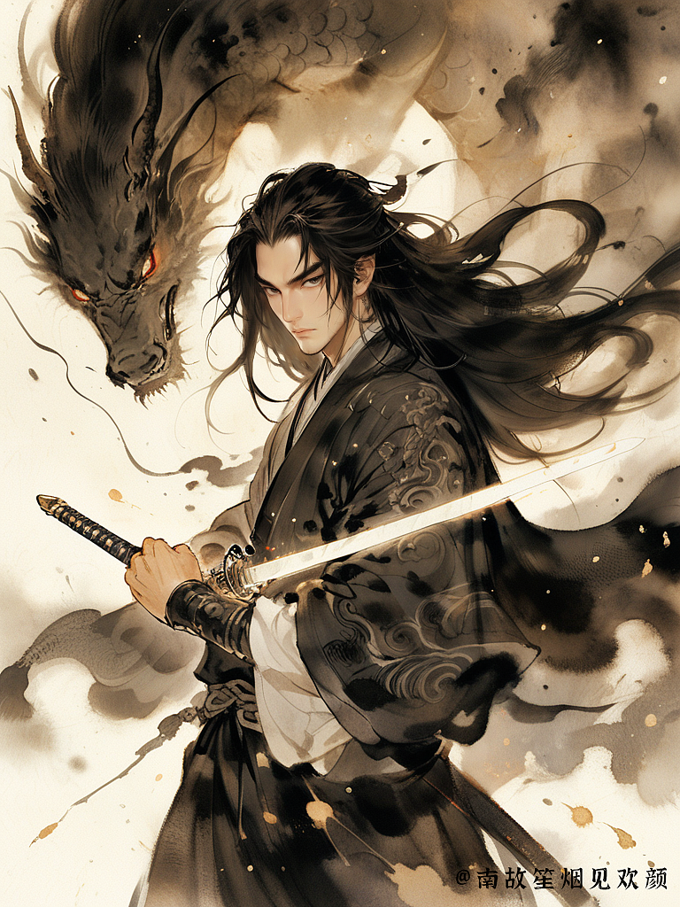 侠者剑心（图ZMzYzNDYxNjI4） - AI作品 - 站酷设计师假如天空没有颜色原创素材 - 站酷ZCOOL