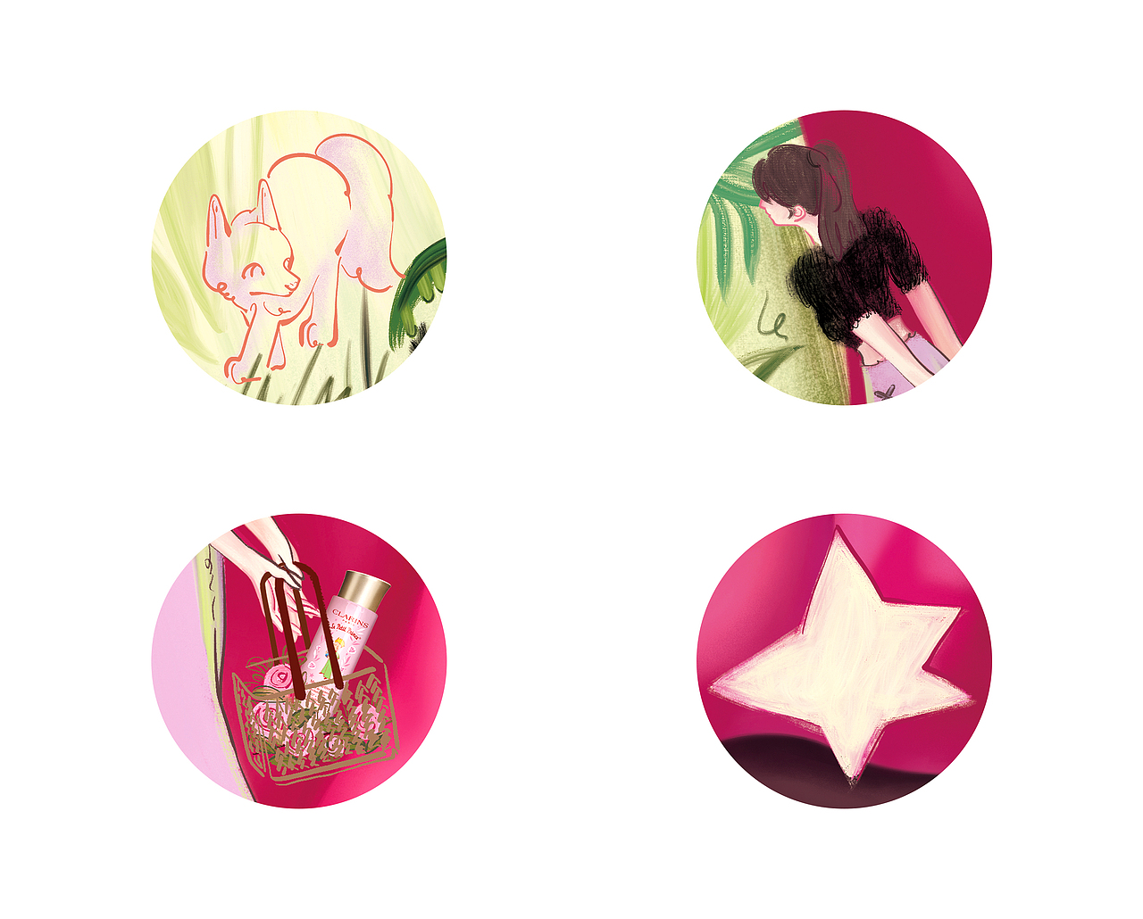 邂逅#粉嫩多巴胺少女#午后森林的约定（图ZMzQ0MTI2MTgw） - 商业插画 - 站酷设计师晚門原创素材 - 站酷ZCOOL