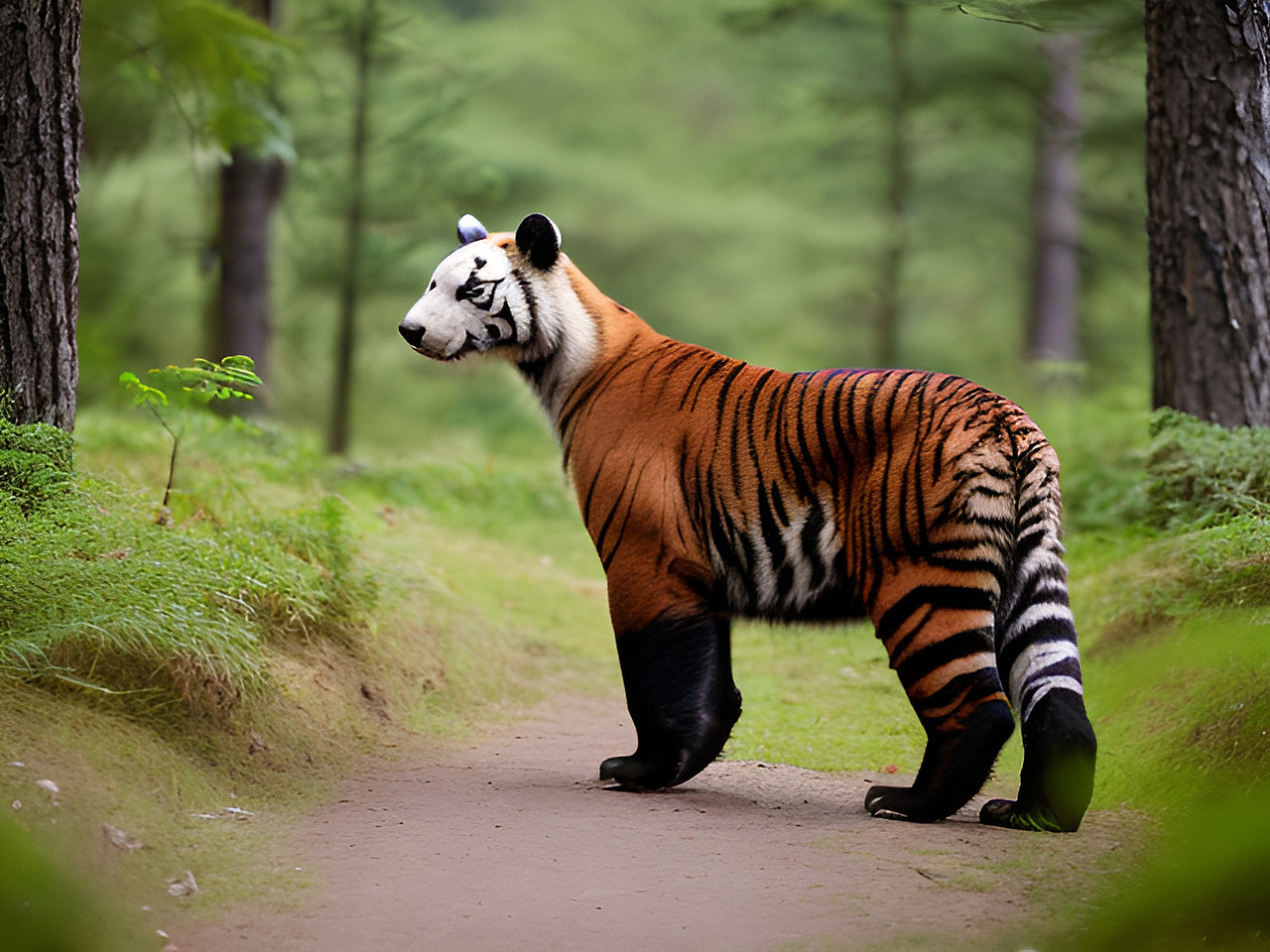 AI 人工智能生成 长白山地方特色 顶流动物园里的动物形象插画与故事分享（图ZMzcwNTUzMzI4） - 海报 - 站酷设计师未来之王原创素材 - 站酷ZCOOL