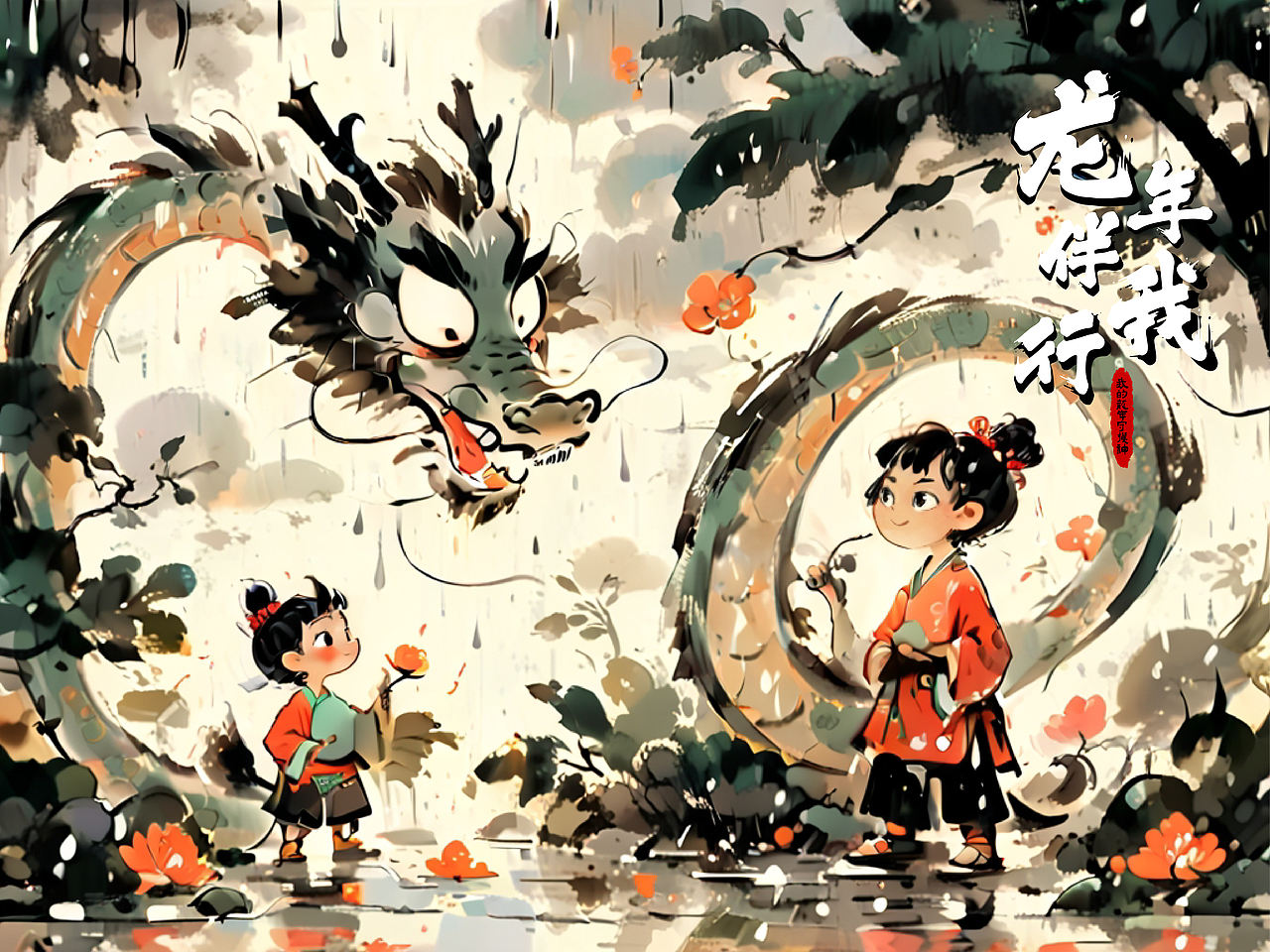 龙年伴我行(图ZMzYwNDEzNDUy) - AI作品 - 站酷设计师bubblegun原创素材 - 站酷ZCOOL