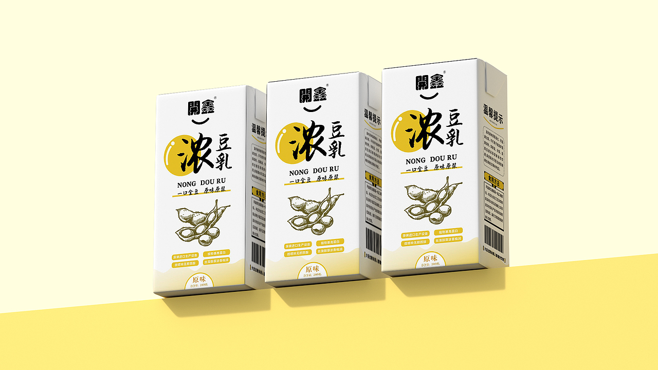 开鑫浓豆乳包装设计
