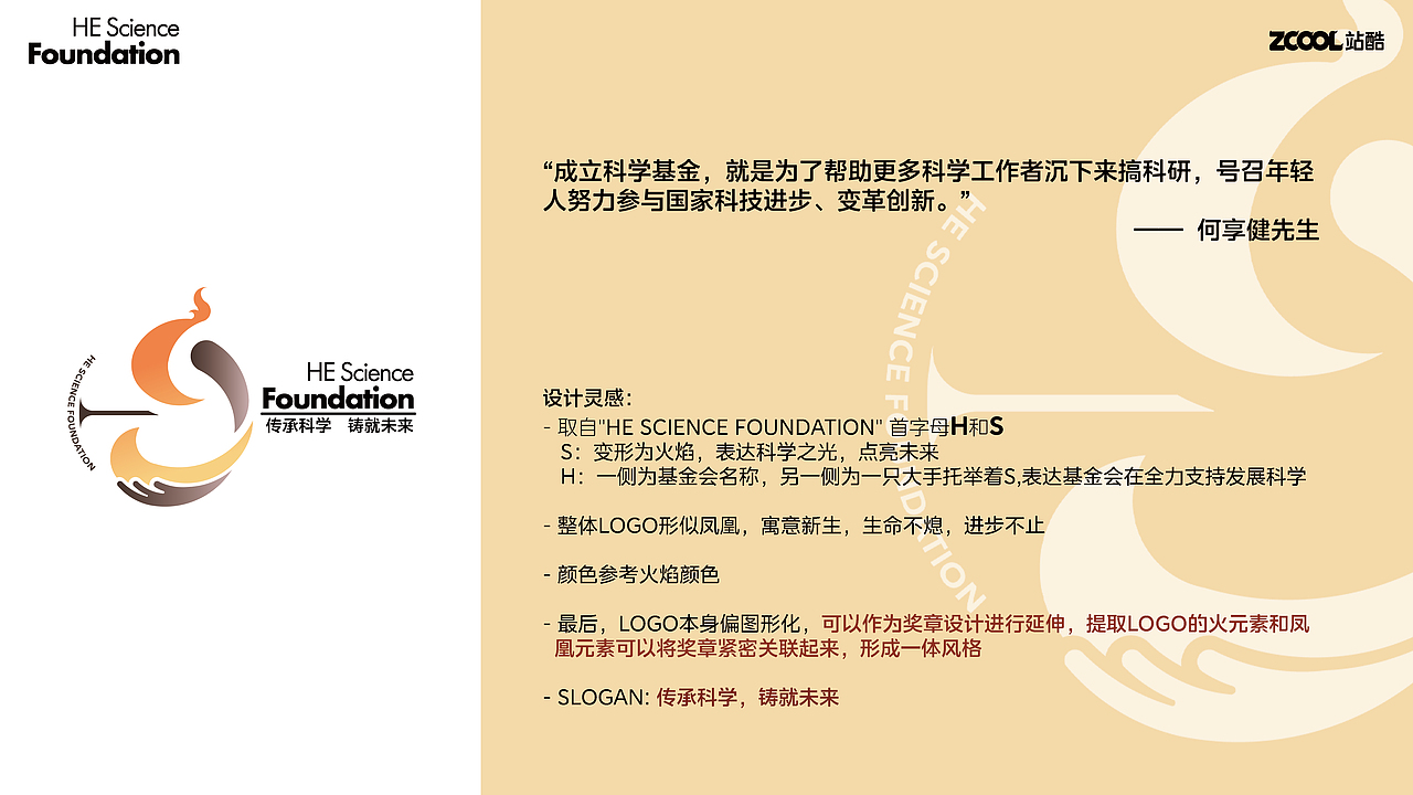 【传承科学，铸就未来】何享健科学基金创意LOGO（图ZMzY5NzE3Njc2） - Logo - 站酷设计师OK棒_原创素材 - 站酷ZCOOL