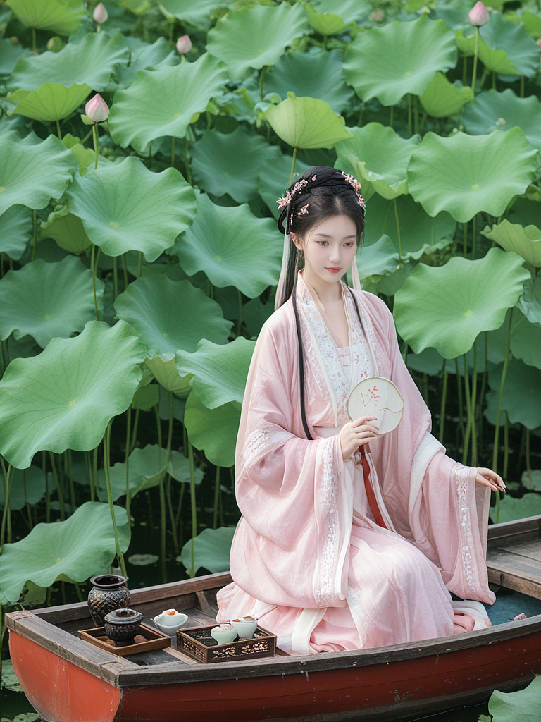 一剪梅·紅藕香殘玉簟秋（圖ZMzYzNjEyODE2） - AI作品 - 站酷設計師心愿OVO原創(chuàng)素材 - 站酷ZCOOL