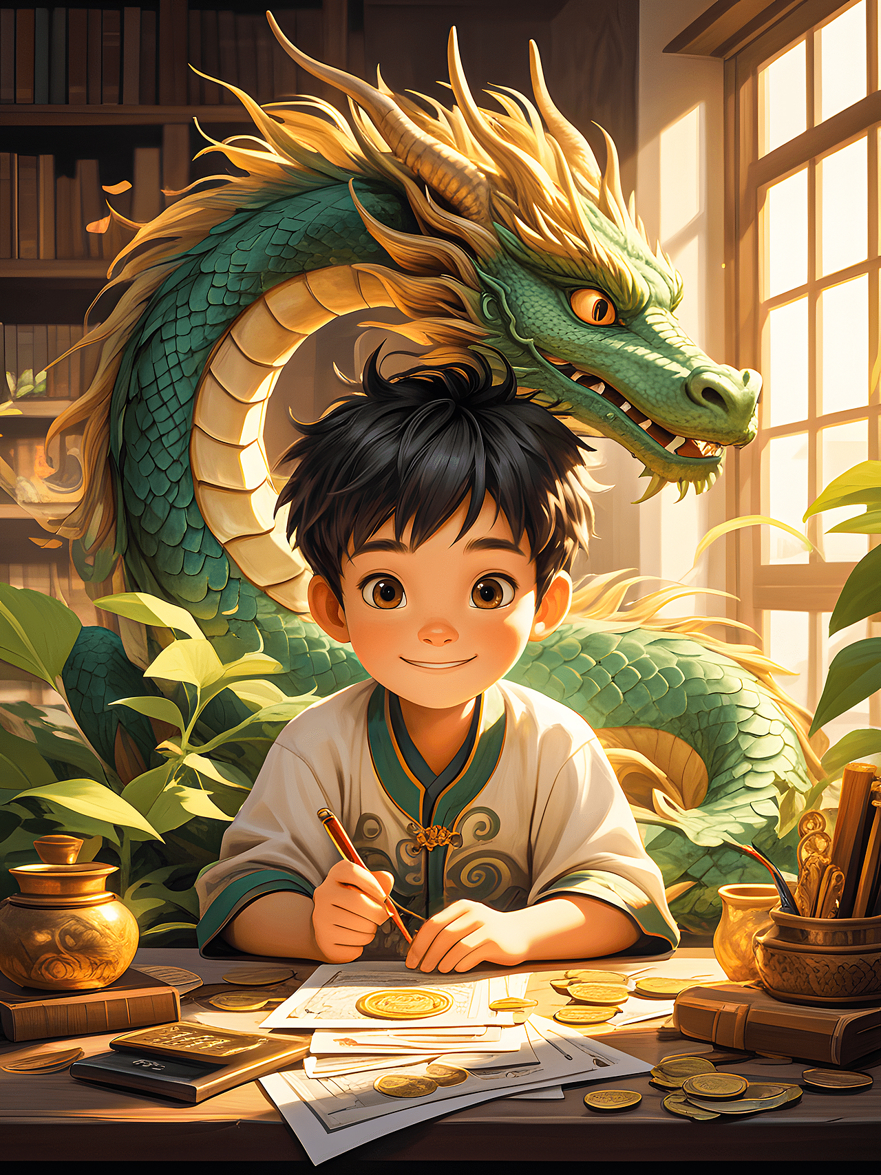 有龙则灵（图ZMzY2OTQ5NTcy） - AI作品 - 站酷设计师创梦社原创素材 - 站酷ZCOOL