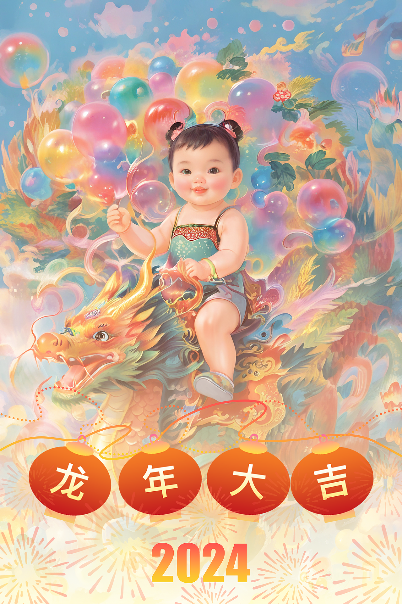 龙年守护神(图ZMzYwNTYzMjY4) - AI作品 - 站酷设计师棉棉的绘画原创素材 - 站酷ZCOOL