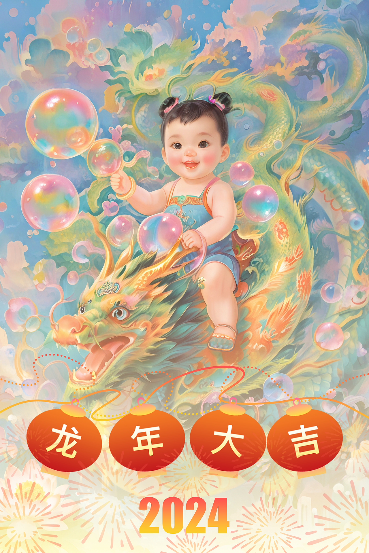 龙年守护神(图ZMzYwNTYzMjI0) - AI作品 - 站酷设计师棉棉的绘画原创素材 - 站酷ZCOOL
