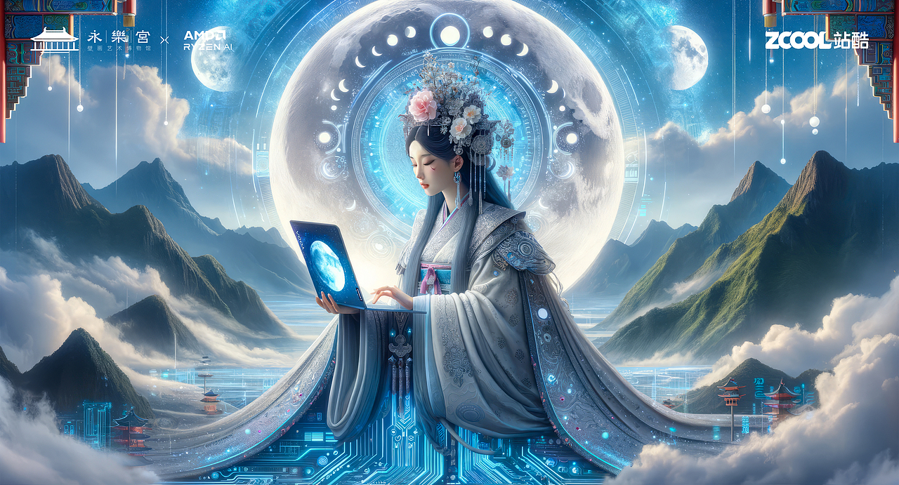 数字仙境：AMD与永乐宫共绘科技仙境！（图ZMzU4NzYxNTQ0） - AI作品 - 站酷设计师不耳创意设计原创素材 - 站酷ZCOOL