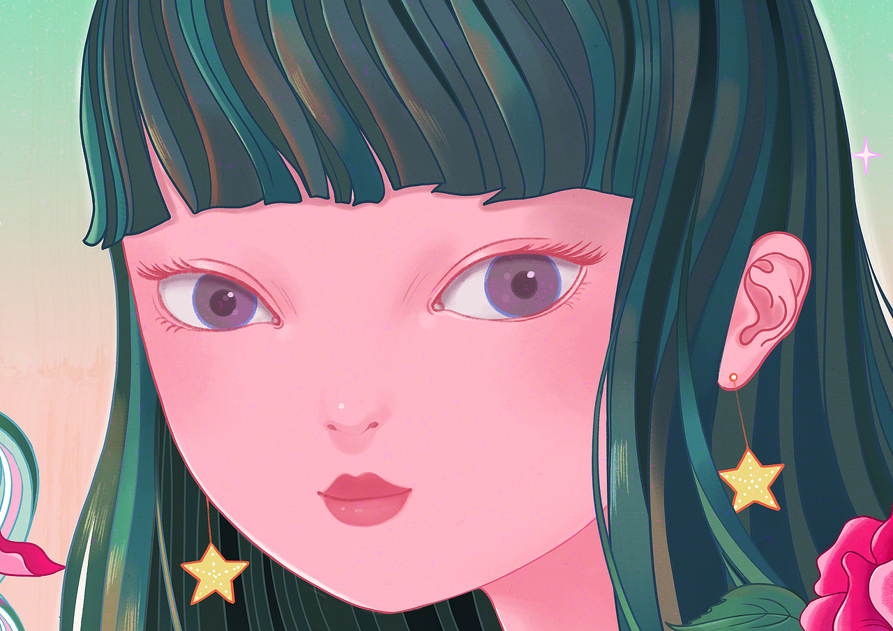 邂逅#粉嫩多巴胺少女# 全新自我-《傾聽內(nèi)心的聲音》（圖ZMzQ0MTQ2Mzcy） - 商業(yè)插畫 - 站酷設(shè)計(jì)師文六原創(chuàng)素材 - 站酷ZCOOL