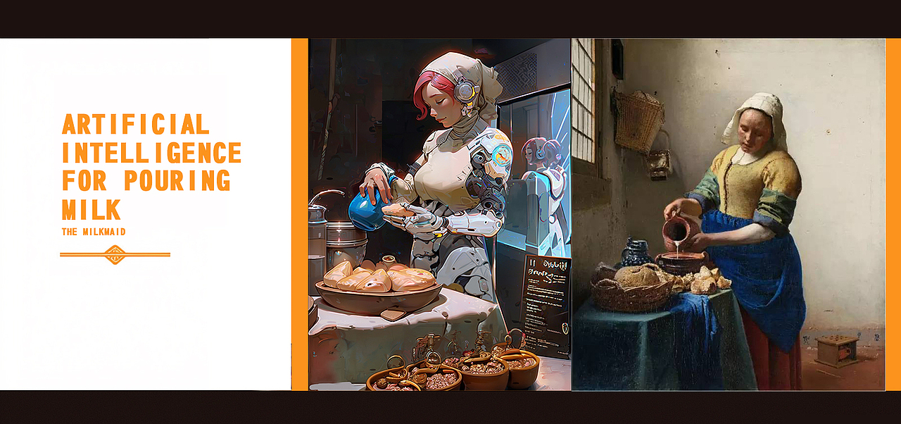 倒牛奶的人工智能（圖ZMzQ0MDUwNzI4） - 藝術插畫 - 站酷設計師PU智原創(chuàng)素材 - 站酷ZCOOL