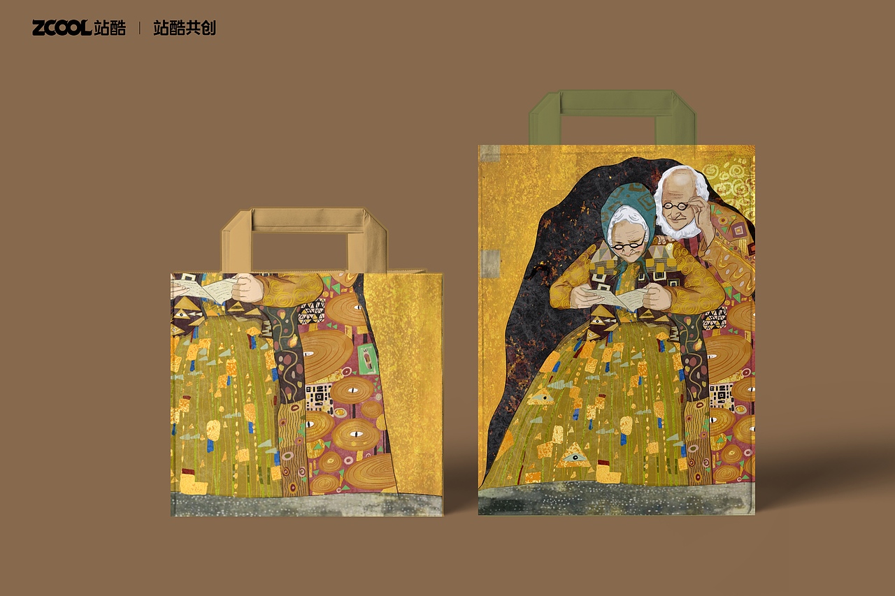 #世界名画100#克林姆特#《老伴儿》（图ZMzQzOTgxMjA0） - 艺术插画 - 站酷设计师Estelle__原创素材 - 站酷ZCOOL